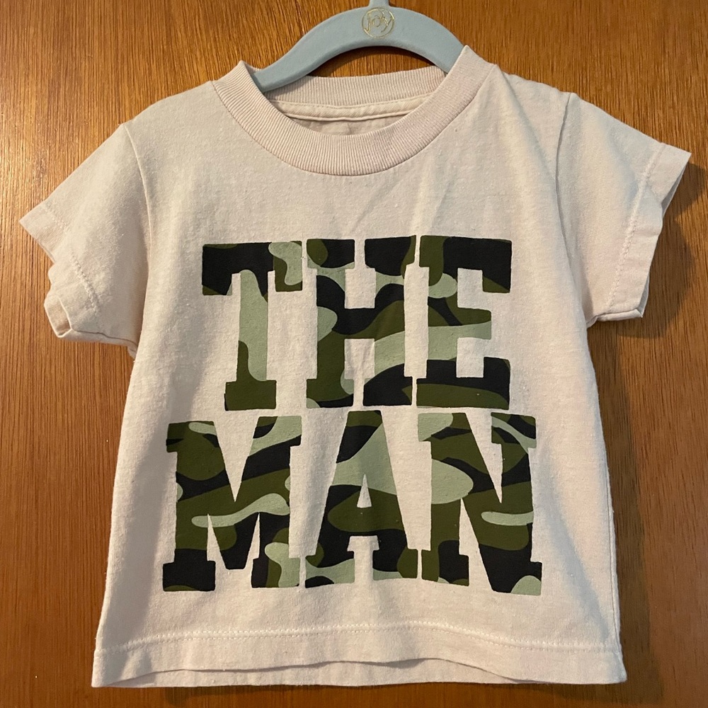 Jem Collective “The Man” Camo print T-shirt Boys 2T